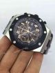 Audemars Piguet Black Dial White steel aprons Black  Leather Watch Bracelet (2)_th.jpg